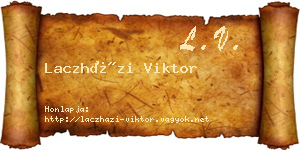 Laczházi Viktor névjegykártya